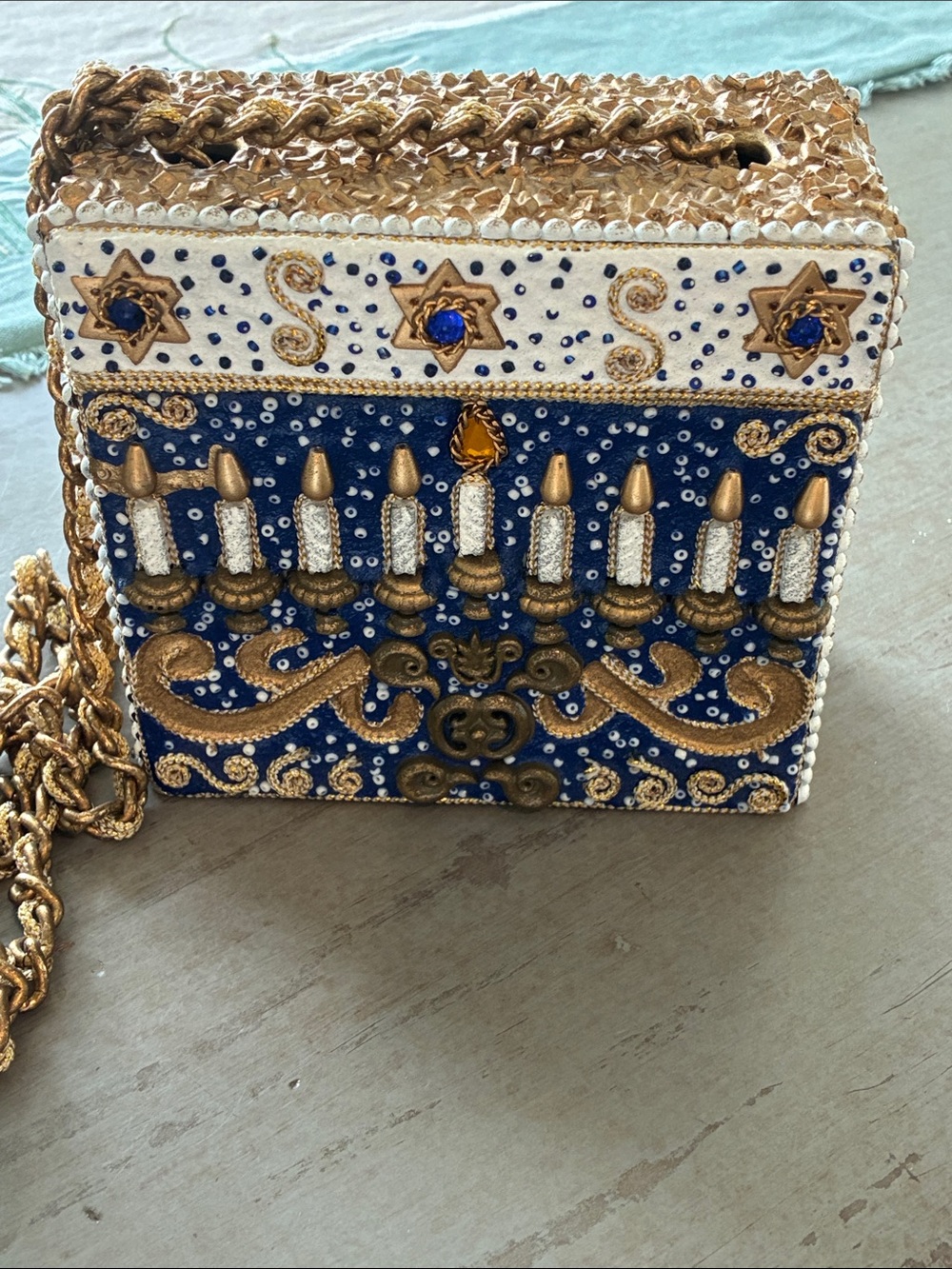 Mary Frances Gold and Navy Embellished Mini Crossbody Set - Picture 6 of 16